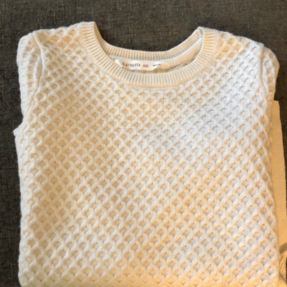 Athleta wool blend cable knit sweater